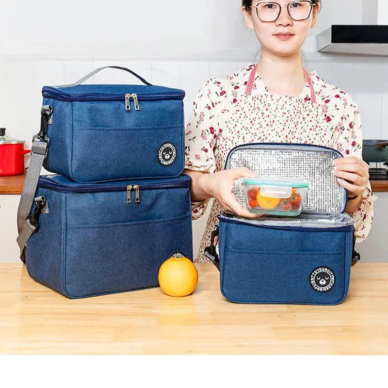 🍱 Insulated Lunch Box for Men & Women | Travel Portable Camping Picnic Bag | Cold Food Cooler Thermal Bag with Strap for Kids & Adults 🎒