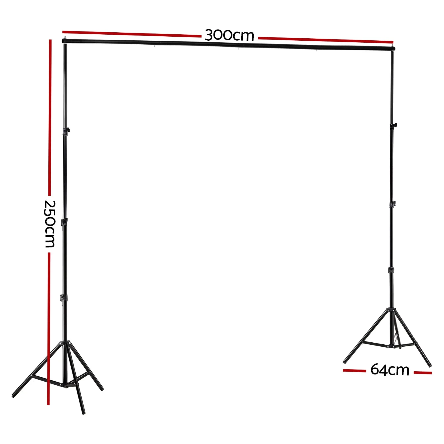 2.5x3M Photography Backdrop Stand Kit Studio Screen Photo Background Support Set