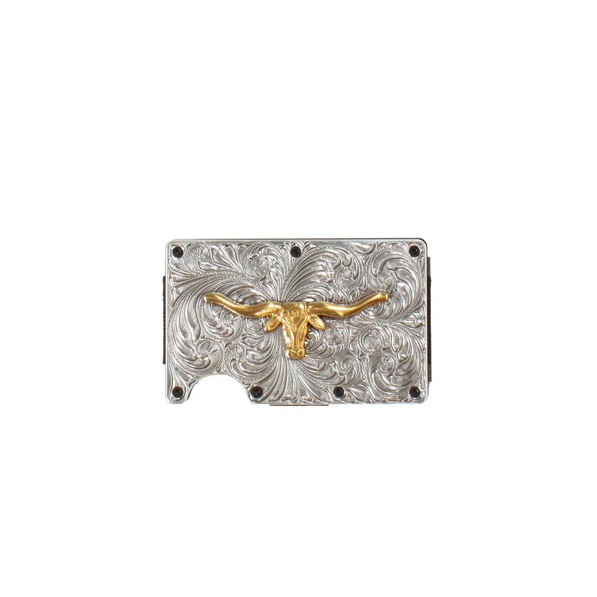 3D Gold Longhorn Motif Wallet