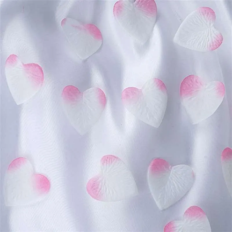 500 PCS Pink Silk Heart Rose Petals Wedding Flower Decoration Vase Home Bridal Décor