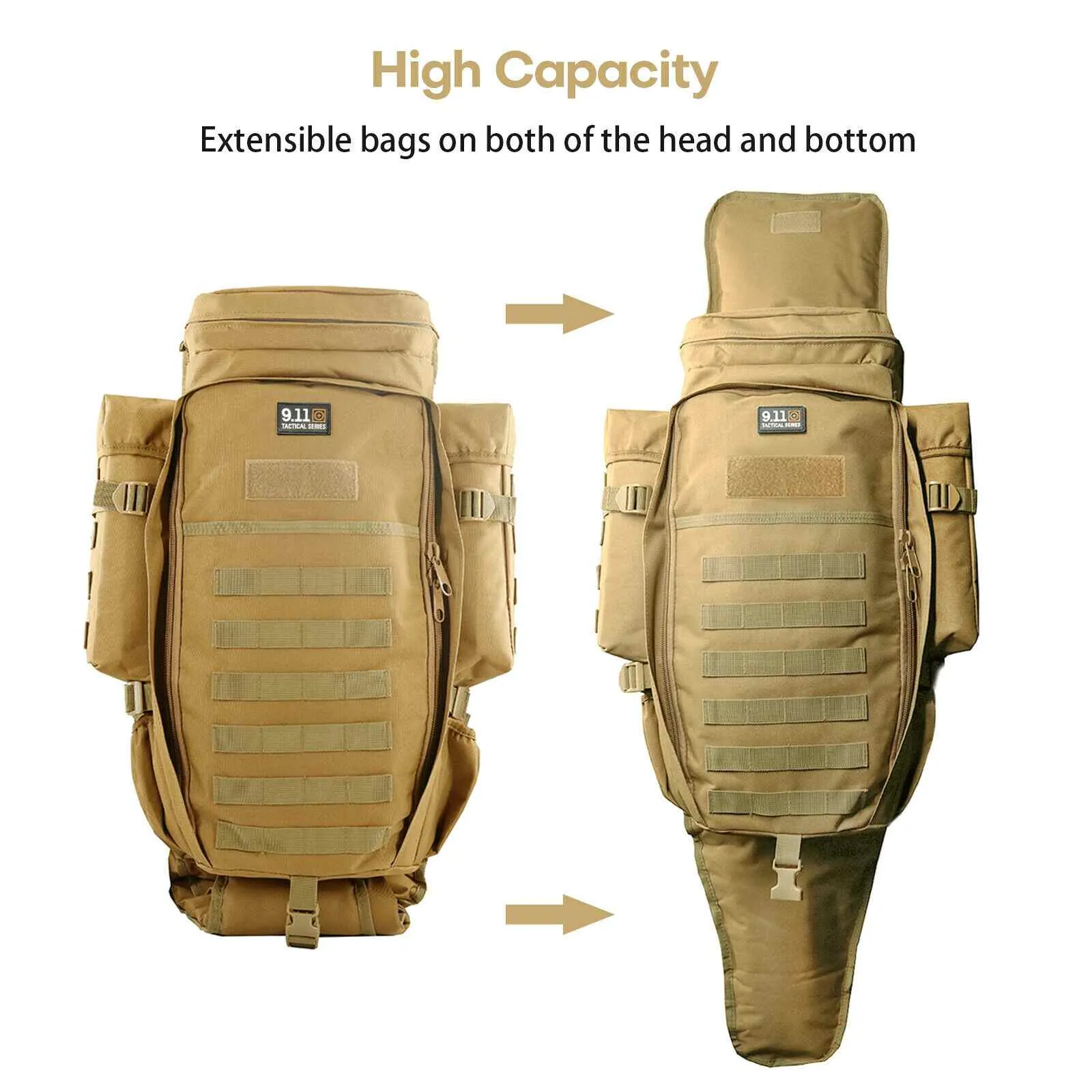 911 MOLLE Tactical Backpack Waterproof Hunting Bag