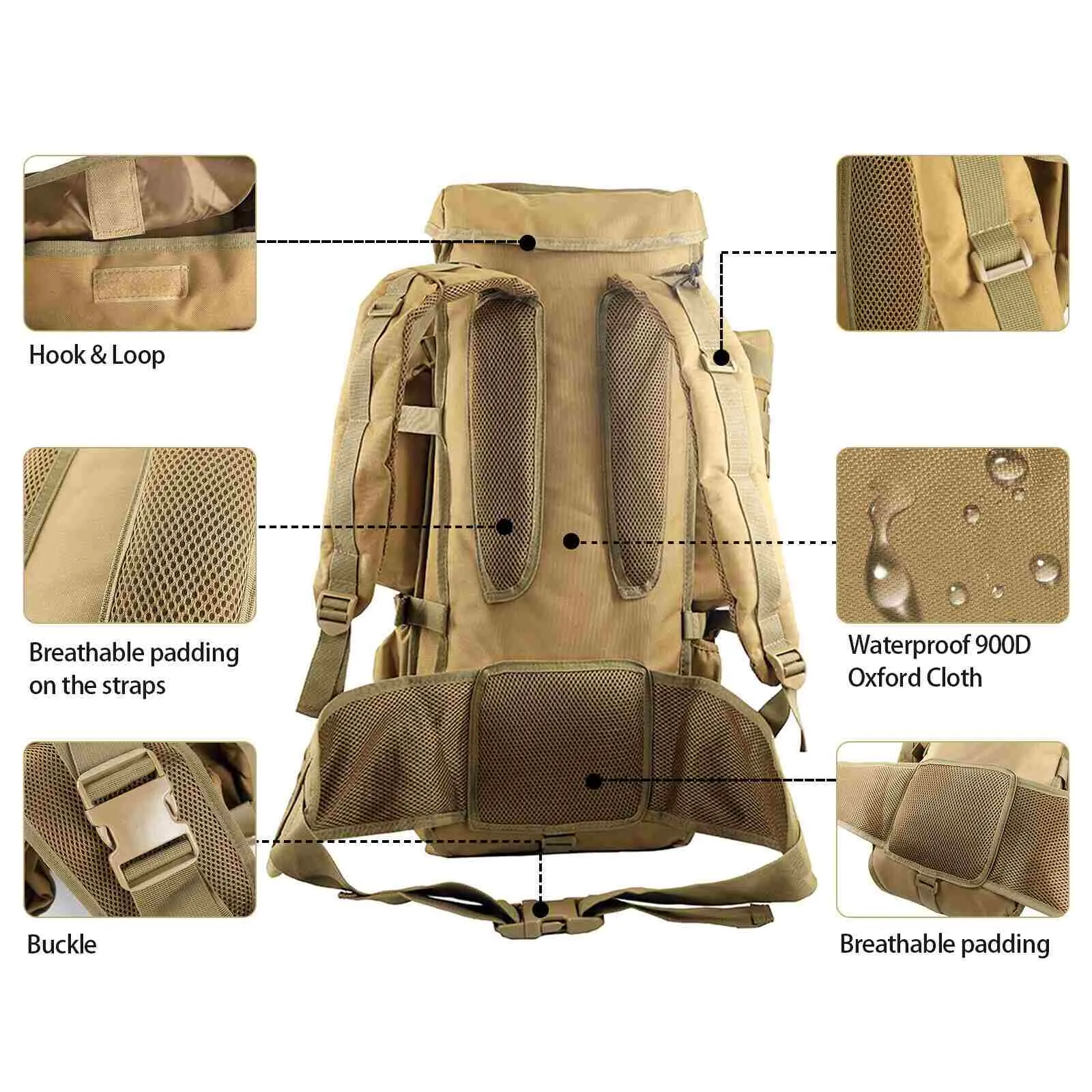 911 MOLLE Tactical Backpack Waterproof Hunting Bag