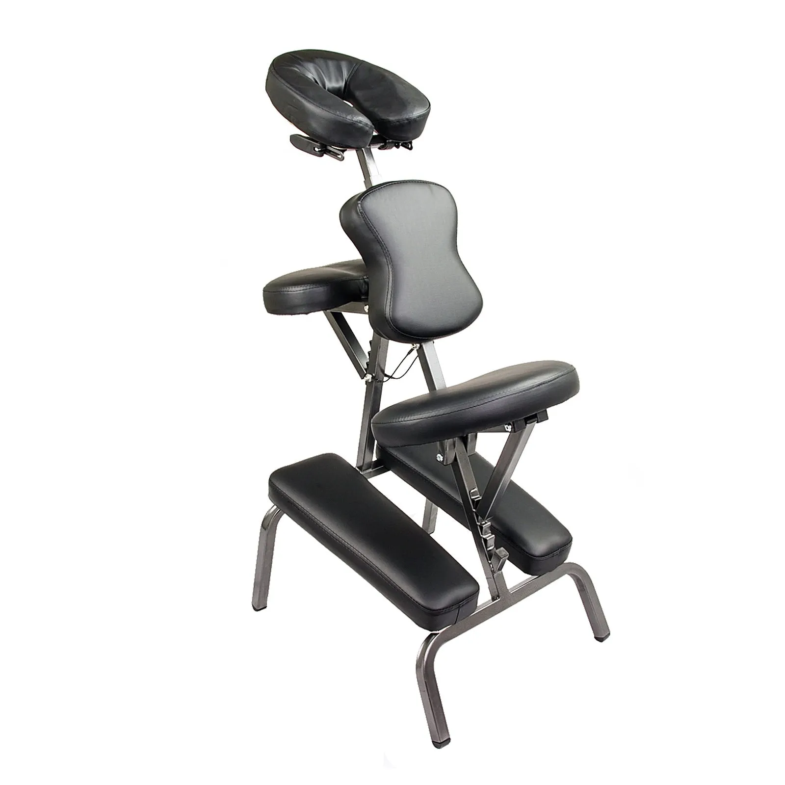 Adjustable Portable Massage Chair with Vinyl Upholstery