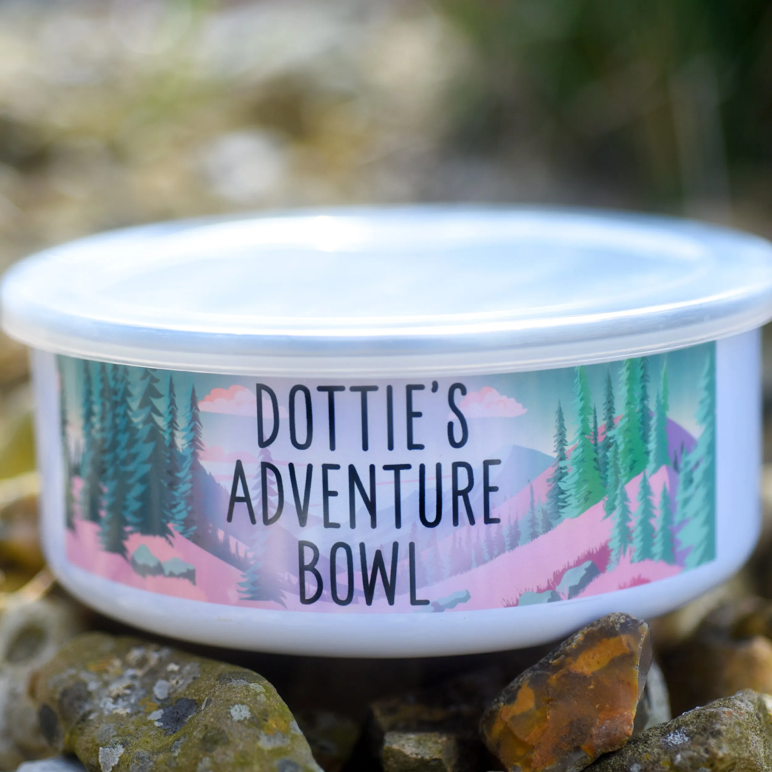 Adventure Awaits - Personalised Enamel Pet Bowl