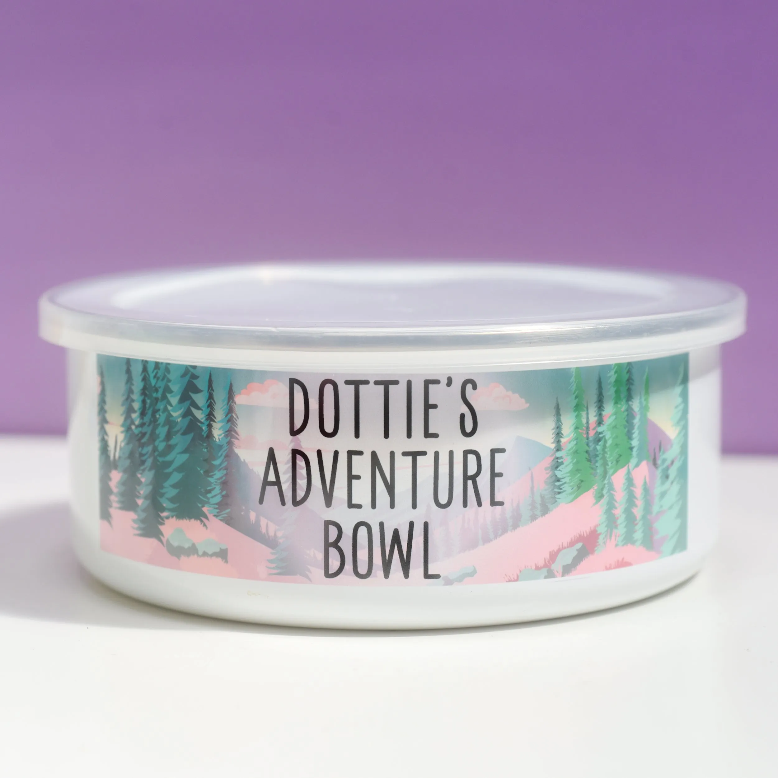 Adventure Awaits - Personalised Enamel Pet Bowl