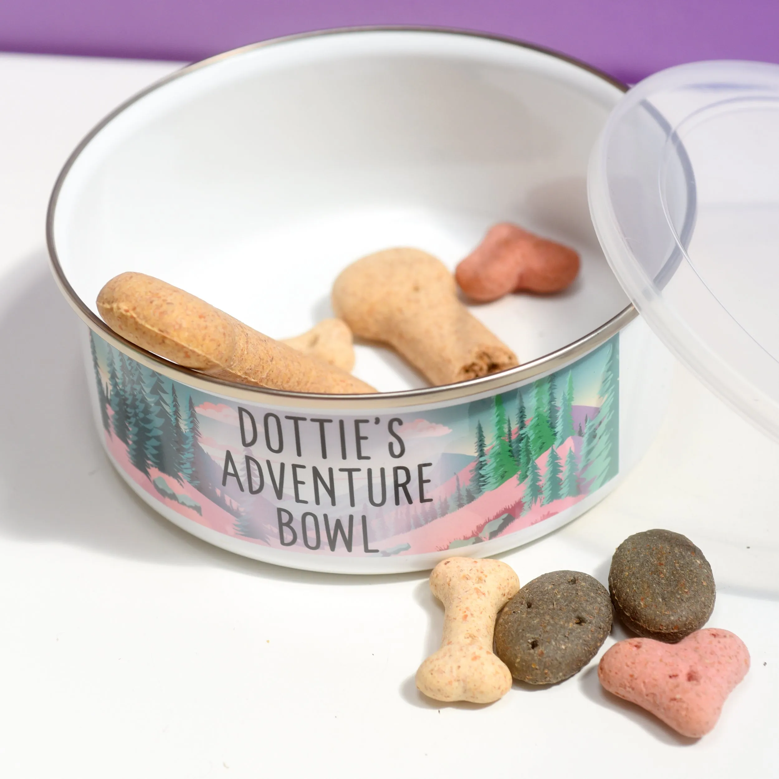 Adventure Awaits - Personalised Enamel Pet Bowl