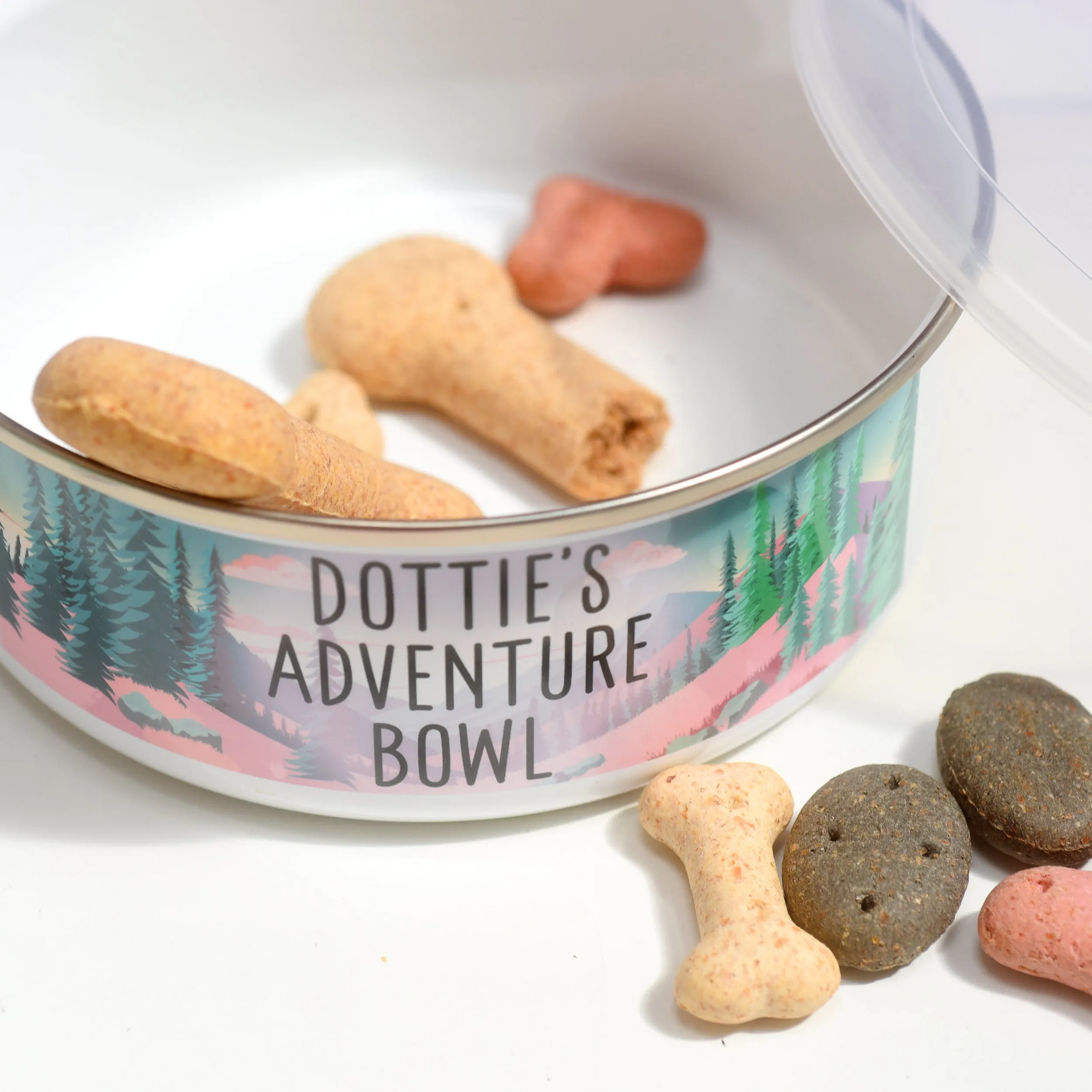 Adventure Awaits - Personalised Enamel Pet Bowl