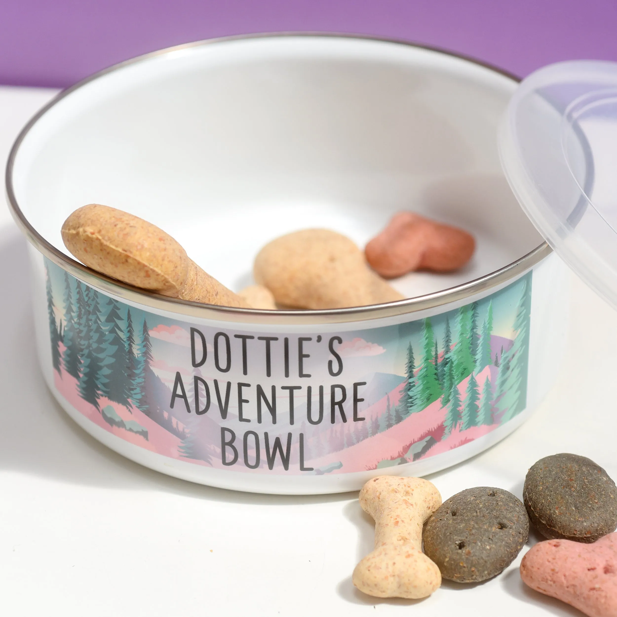 Adventure Awaits - Personalised Enamel Pet Bowl