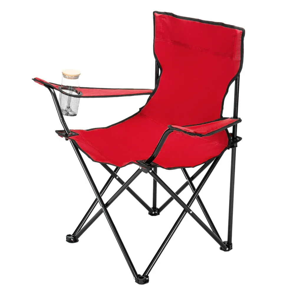 ALICIAN Camping Chair Small Simple Foldable Chair 80x50x50cm Red