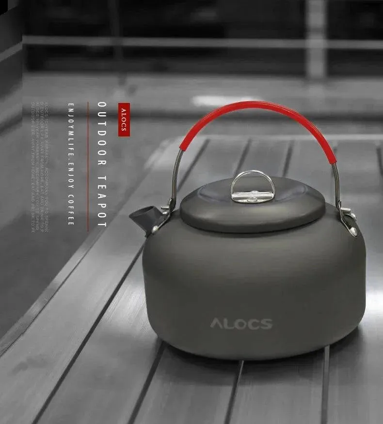 ALOCS CW-K02 CW-K03 Outdoor Camping Water Kettle Teapot Coffee Pot 0.8L 1.4L Aluminum for Picnic Hiking Compact Lightweight