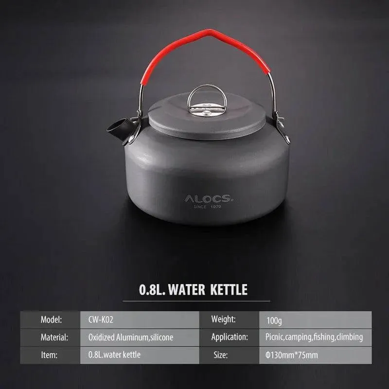 ALOCS CW-K02 CW-K03 Outdoor Camping Water Kettle Teapot Coffee Pot 0.8L 1.4L Aluminum for Picnic Hiking Compact Lightweight