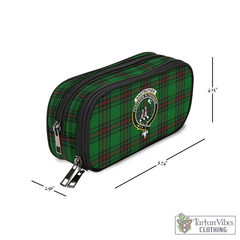 Anstruther Tartan Pen and Pencil Case with Family Crest