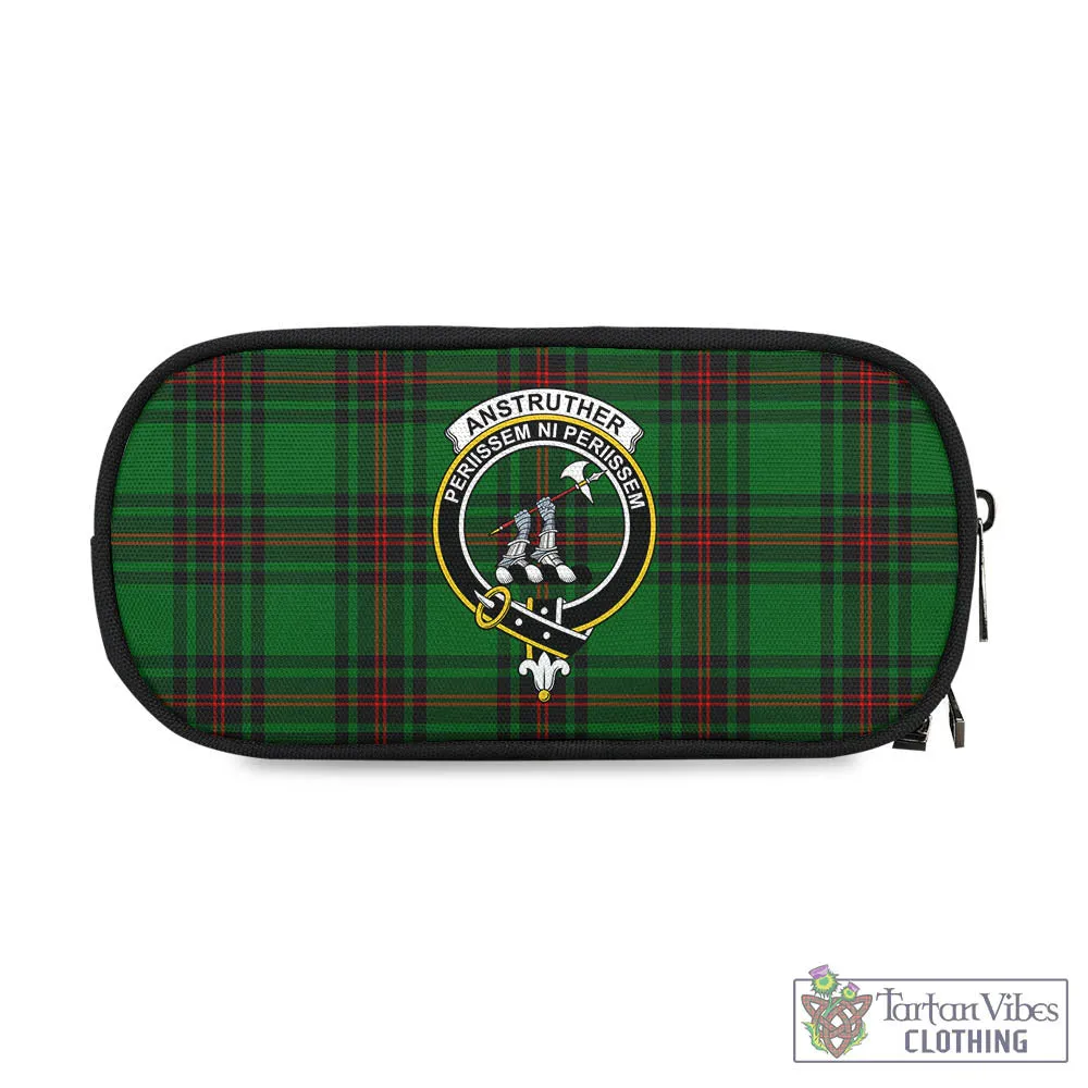 Anstruther Tartan Pen and Pencil Case with Family Crest