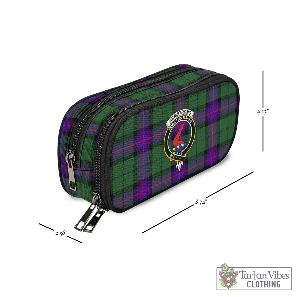 Armstrong Modern Tartan Pen and Pencil Case with Family Crest