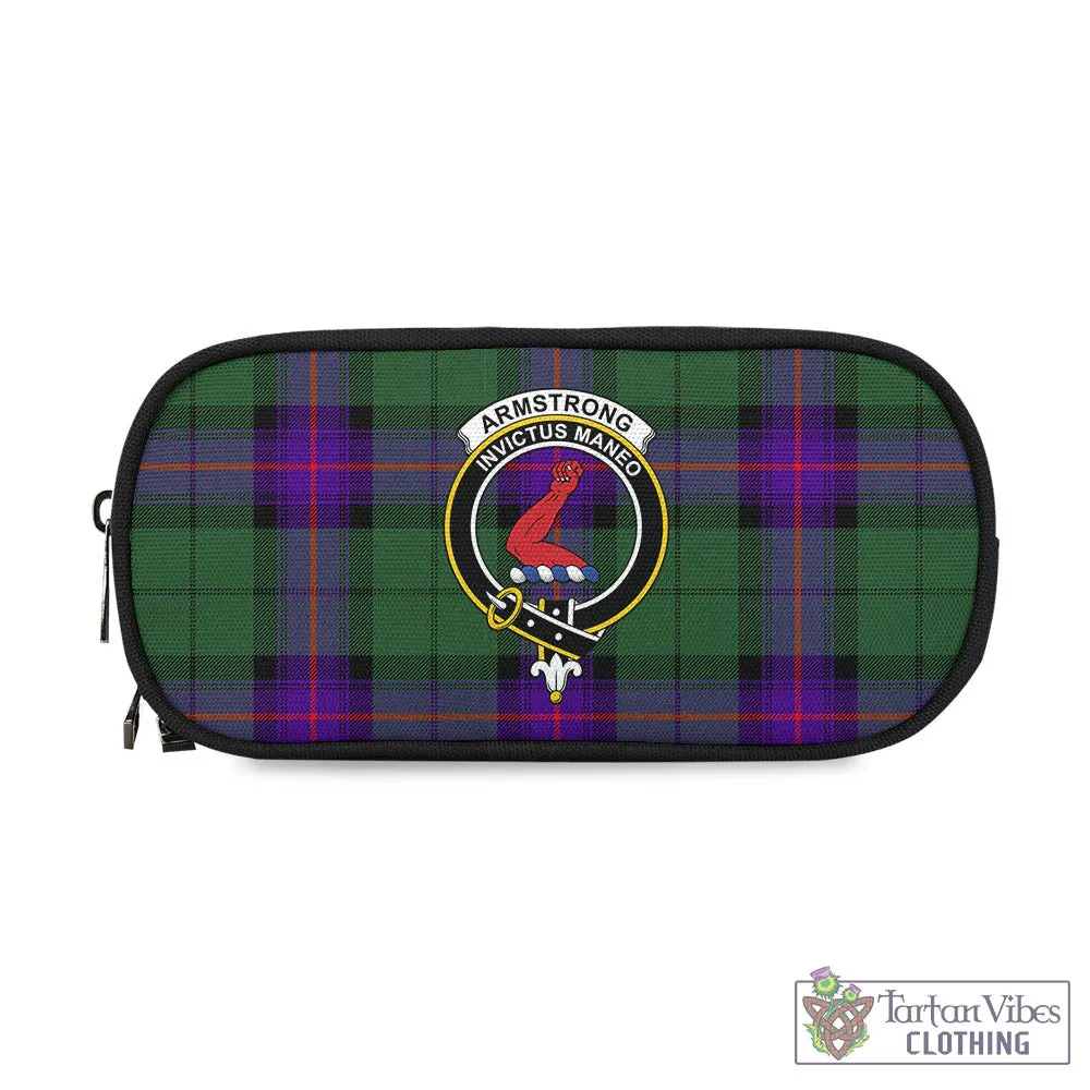 Armstrong Modern Tartan Pen and Pencil Case with Family Crest