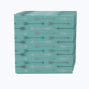 Arrows on Teal Background Napkins