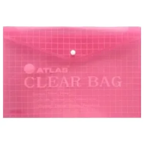 Atlas Document Bag "My Clear Bag" F/S, 12/pack, Red