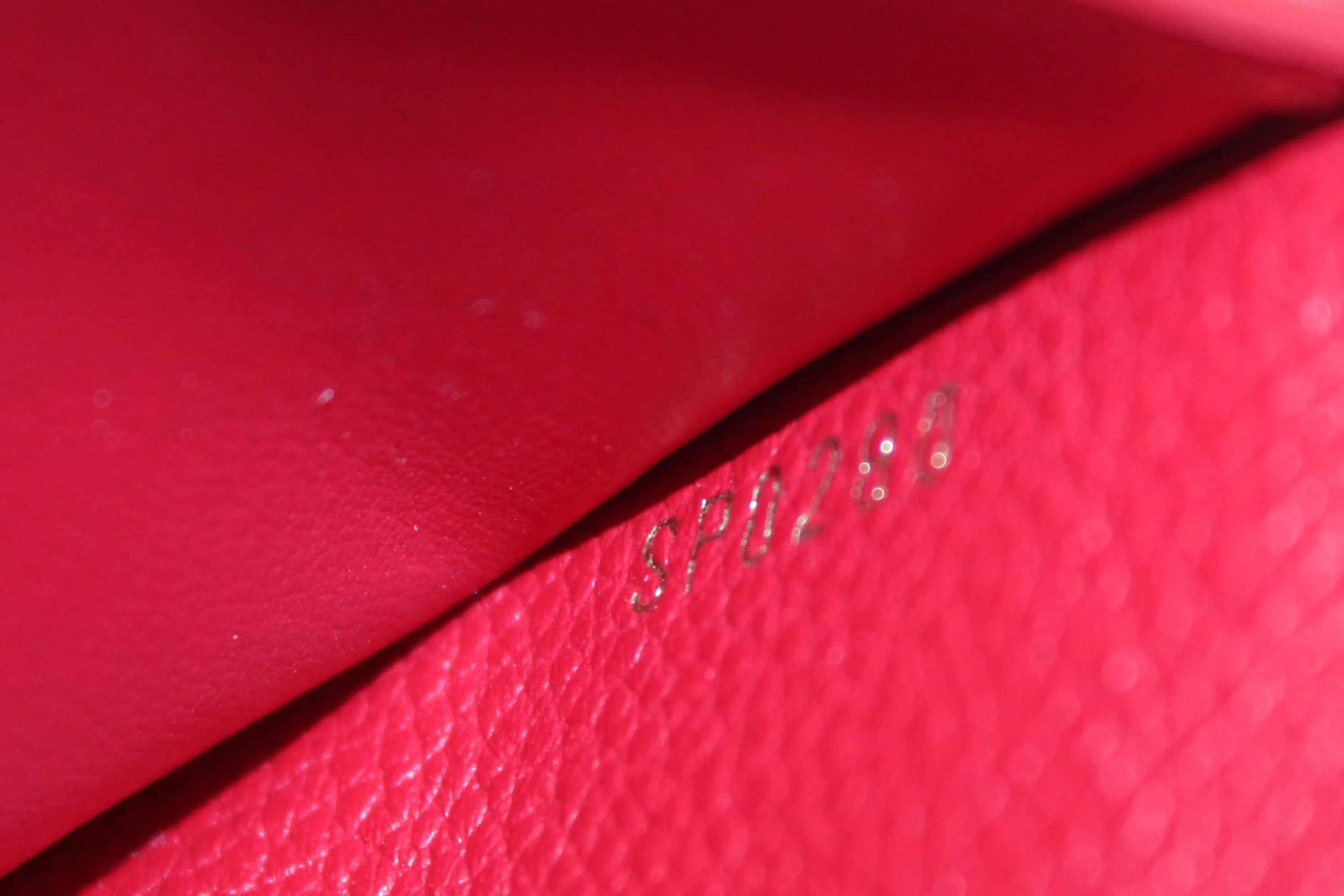 Authentic Louis Vuitton Red Monogram Empreinte Leather Victorine Wallet