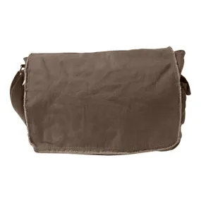 Authentic Pigment Pigment-Dyed Raw-Edge Messenger Bag