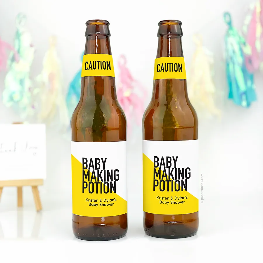 Baby Making Potion Beer Bottle Labels