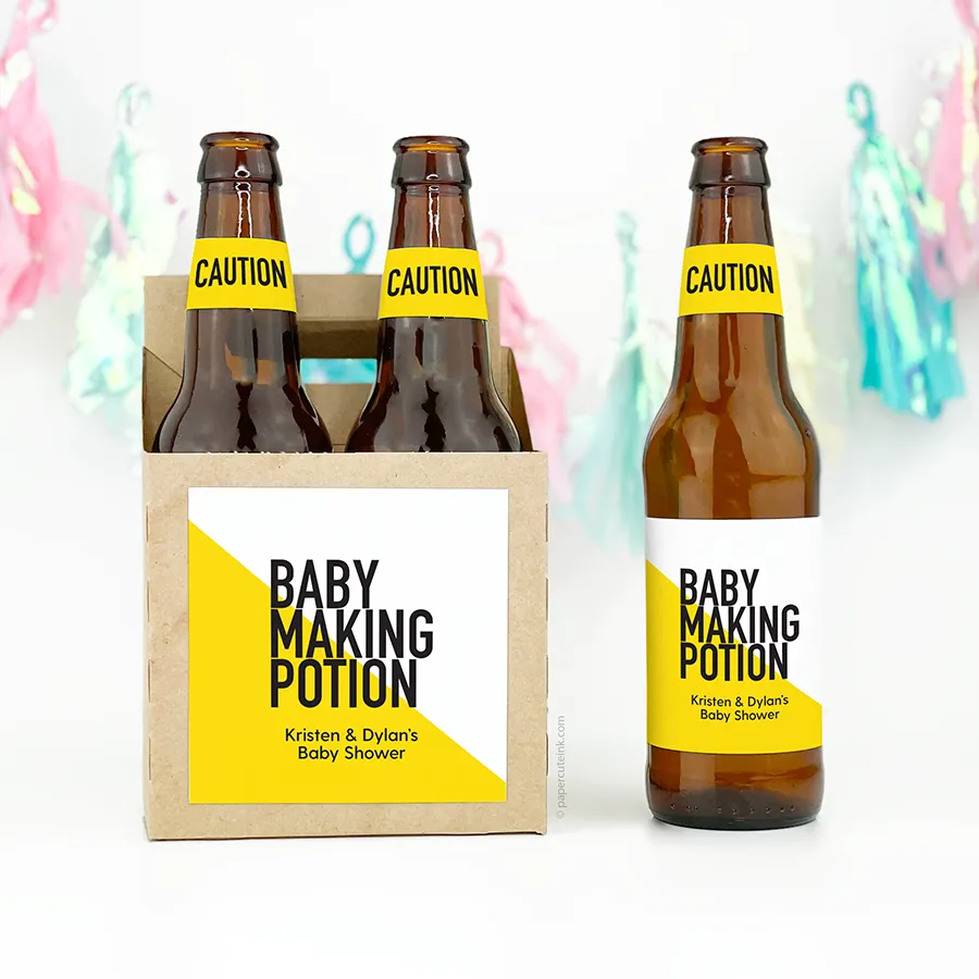 Baby Making Potion Beer Bottle Labels