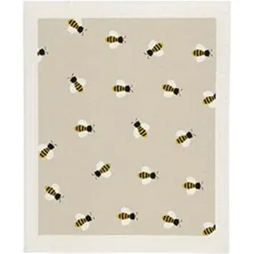 Bee Sponge Cloth Black, 6.5in x 8in