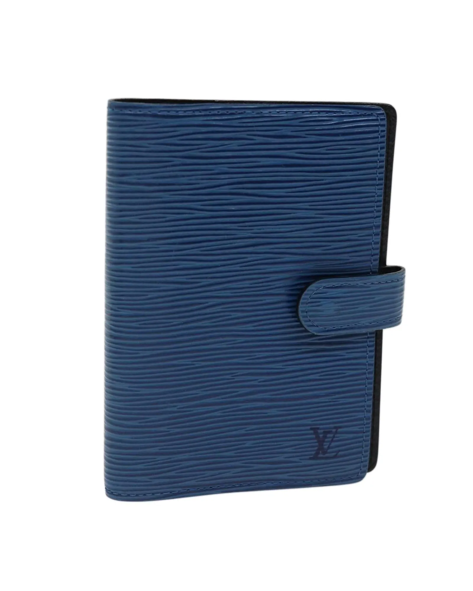 Blue Epi Leather Day Planner Cover with Button Clasp - Authentic LV Auth