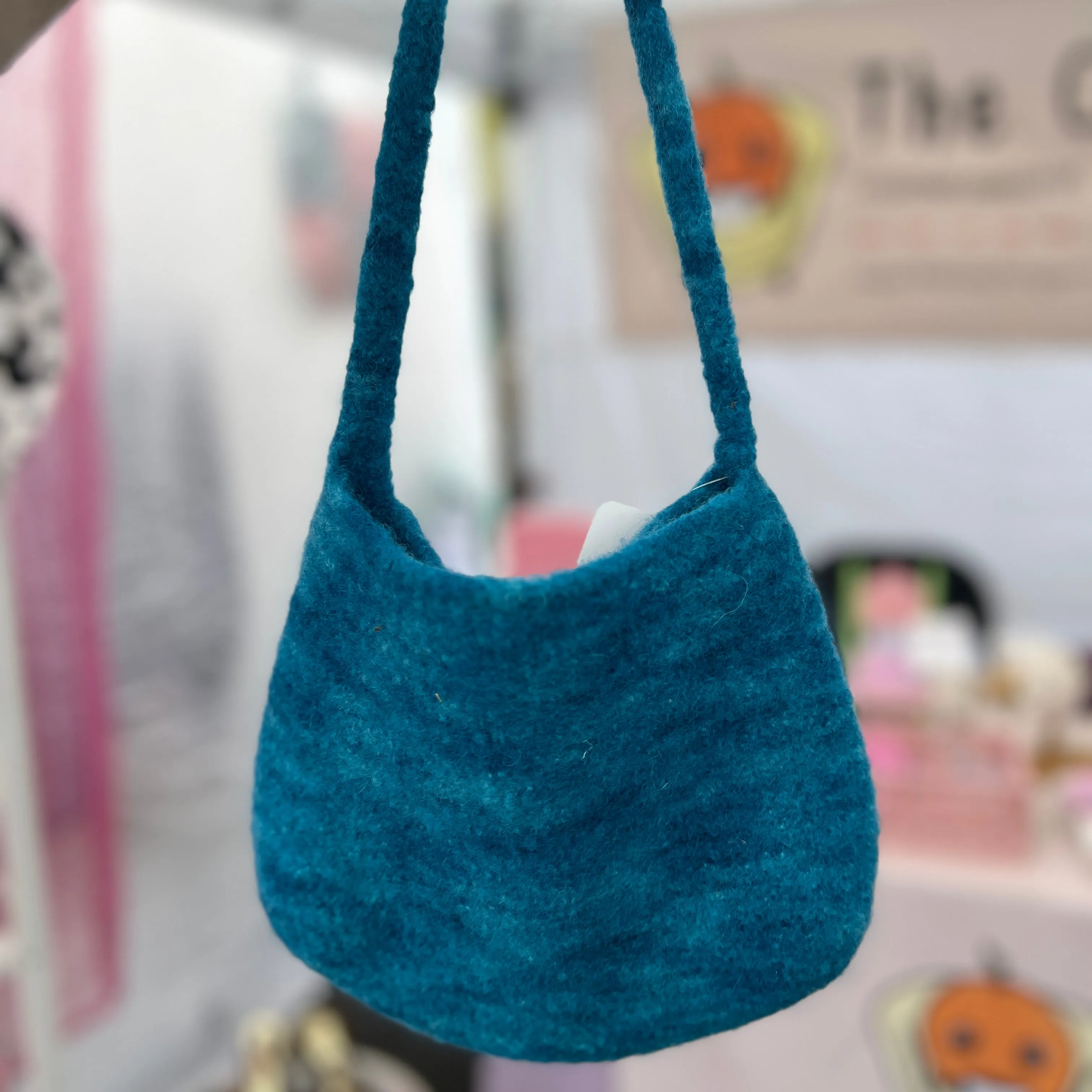 Blue Felt Purse