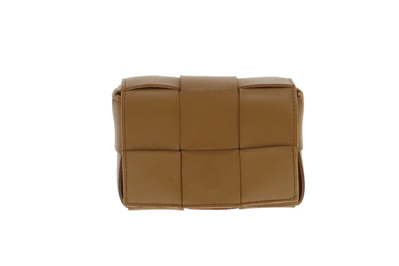 Bottega Veneta Caramel Mini Intreccio Leather Candy Cassette