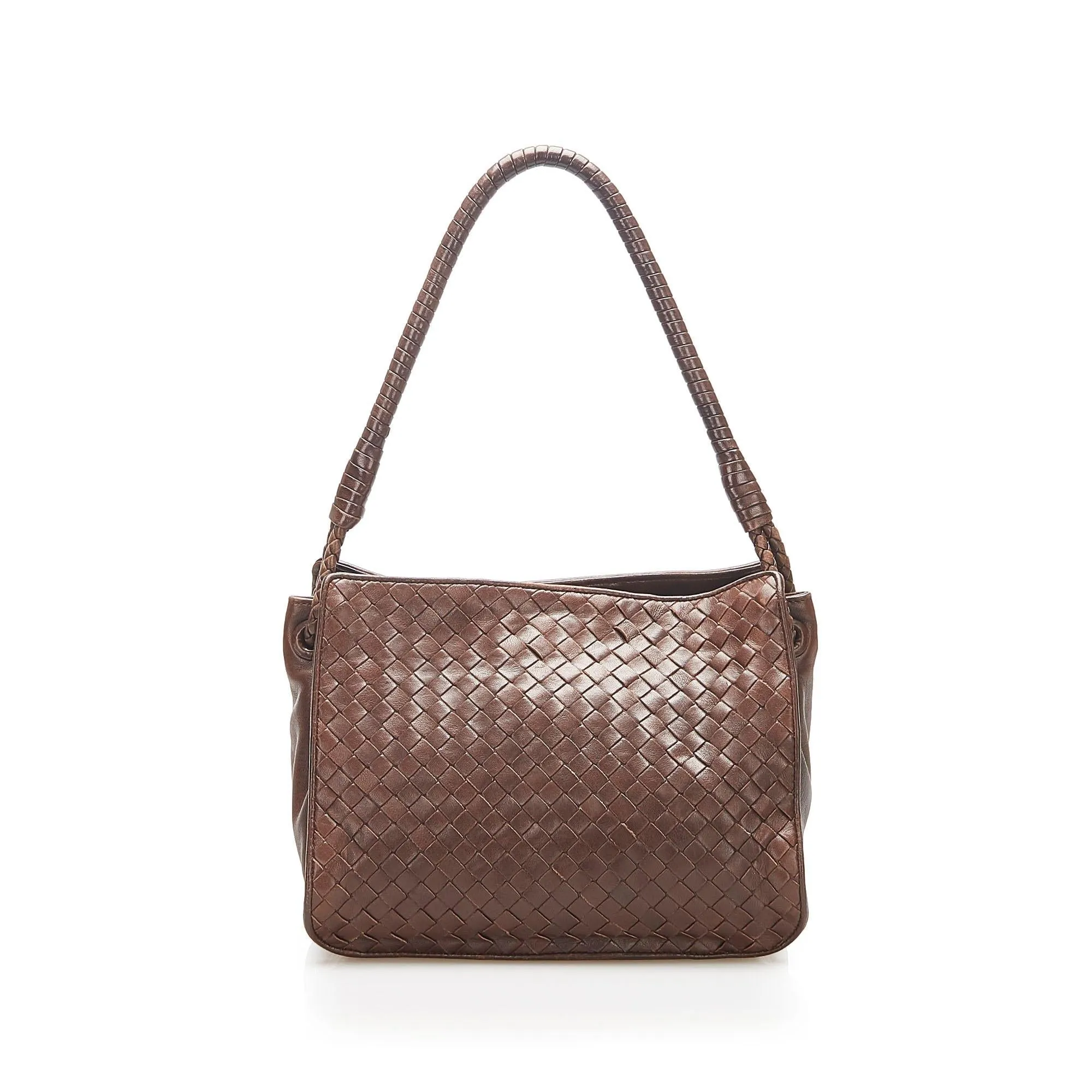 Bottega Veneta Intrecciato Leather Shoulder Bag (SHG-16999)