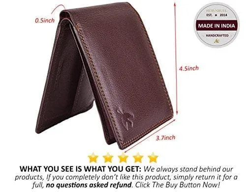 Brown Stella Genuine Leather RFID Blocking Wallet