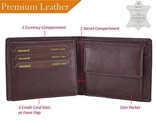 Brown Stella Genuine Leather RFID Blocking Wallet