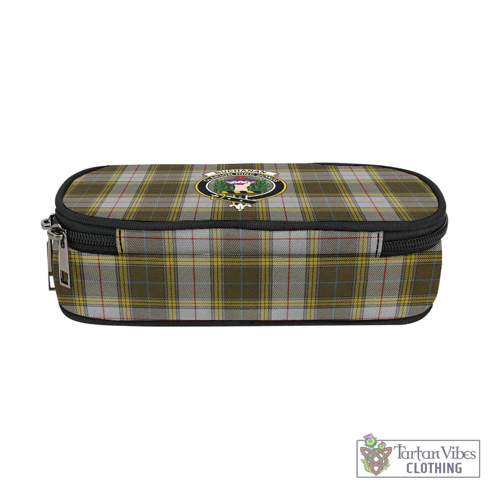 Buchanan Dress Tartan Pen and Pencil Case with Family Crest