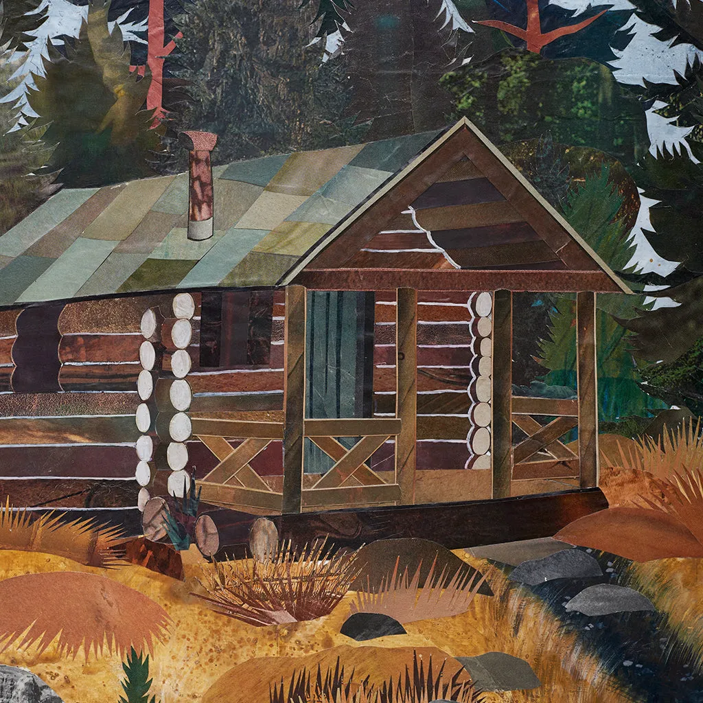 CABIN IN WOODS original paper collage