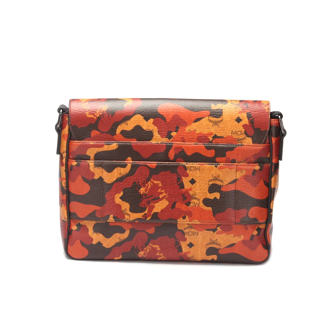 Camo Leather Messenger Bag