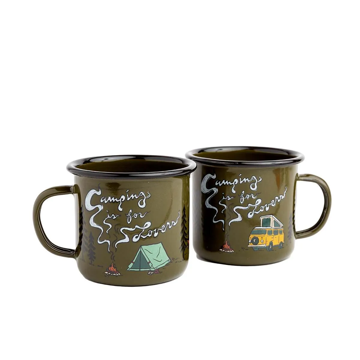 Camping Is For Lovers Enamel Mug 12oz