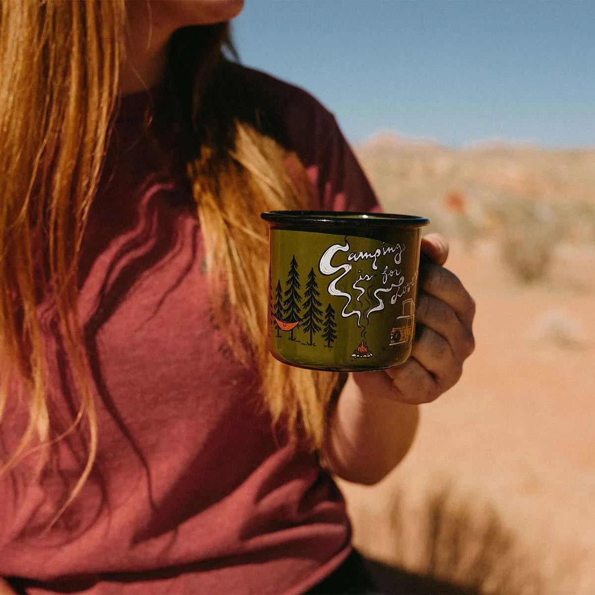 Camping Is For Lovers Enamel Mug 12oz