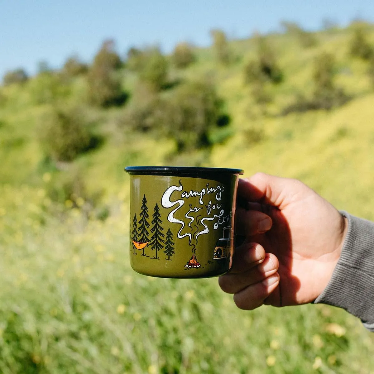 Camping Is For Lovers Enamel Mug 12oz