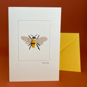 Card with felt detail - bee (cb)