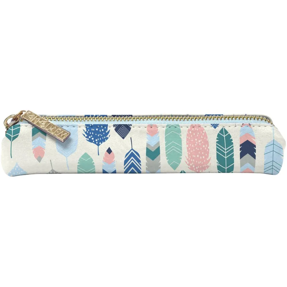 Carpe Diem - Slim Pencil Case - Feathers*