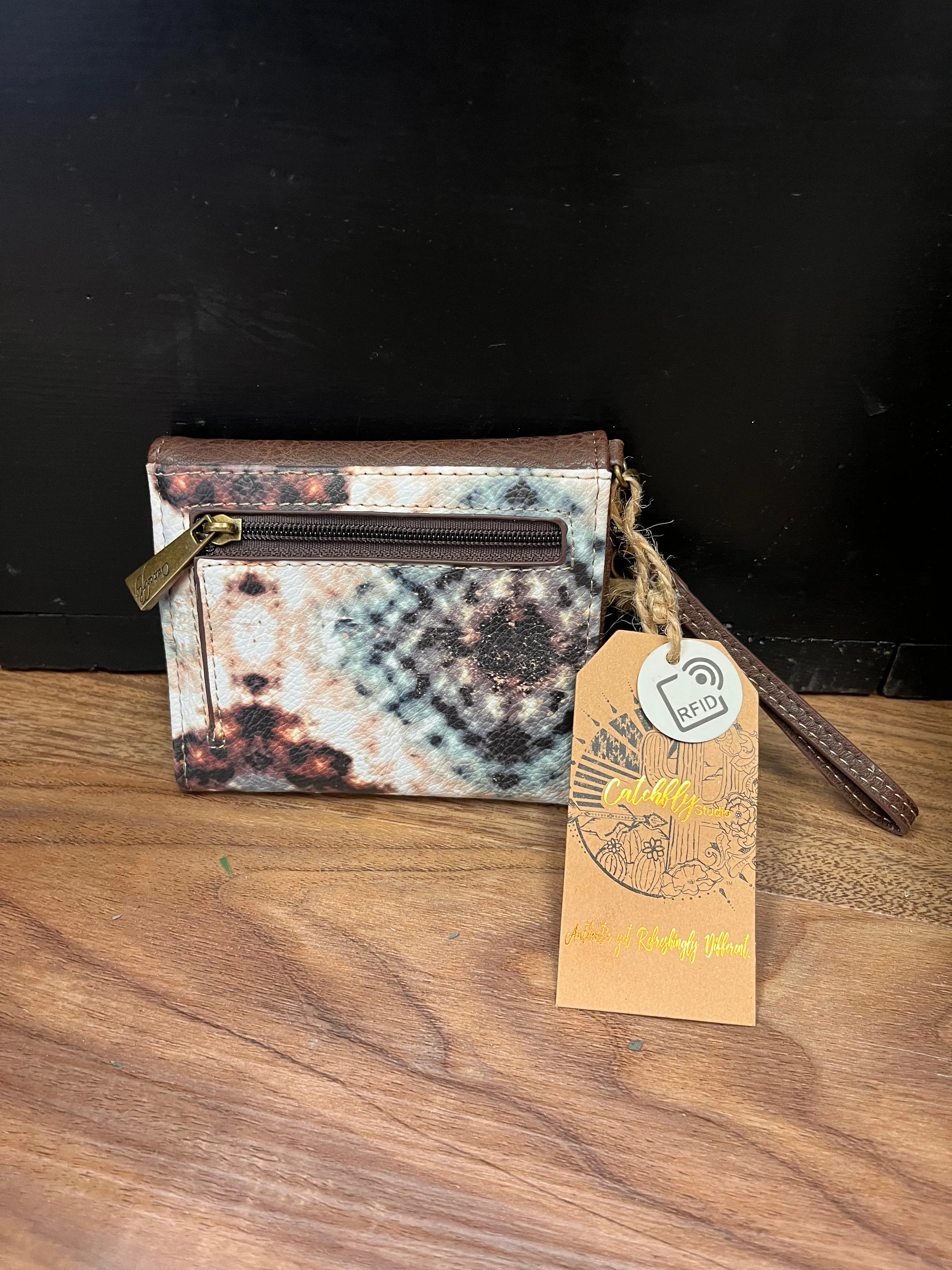 Catchfly Ladies Custom Tie Dye Effect Mini Wallet 22035626WTAN