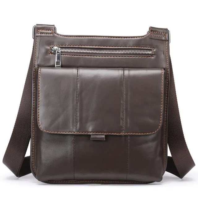 ChicLeather Zipper Flap Crossbody Messenger Bag