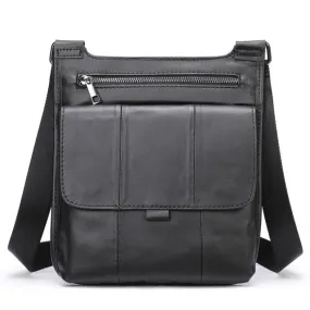 ChicLeather Zipper Flap Crossbody Messenger Bag