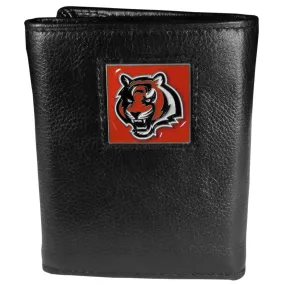 Cincinnati Bengals Deluxe Leather Tri-fold Wallet