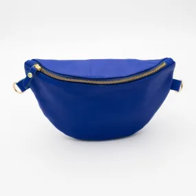 Cobalt Leather Bum Bag (w Gold Fittings)