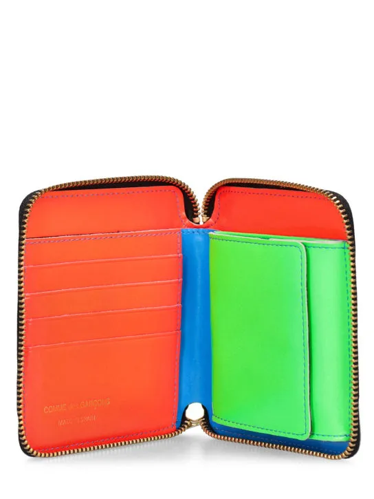 Comme des Garçons Wallet   Super Fluo leather wallet 