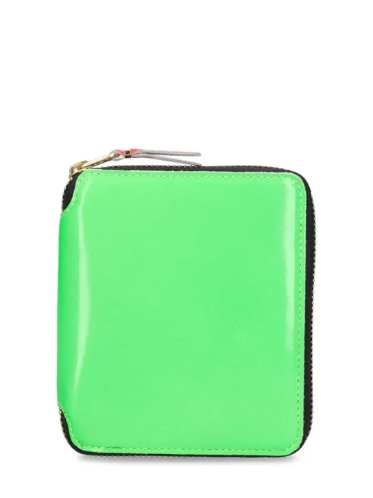 Comme des Garçons Wallet   Super Fluo leather wallet 