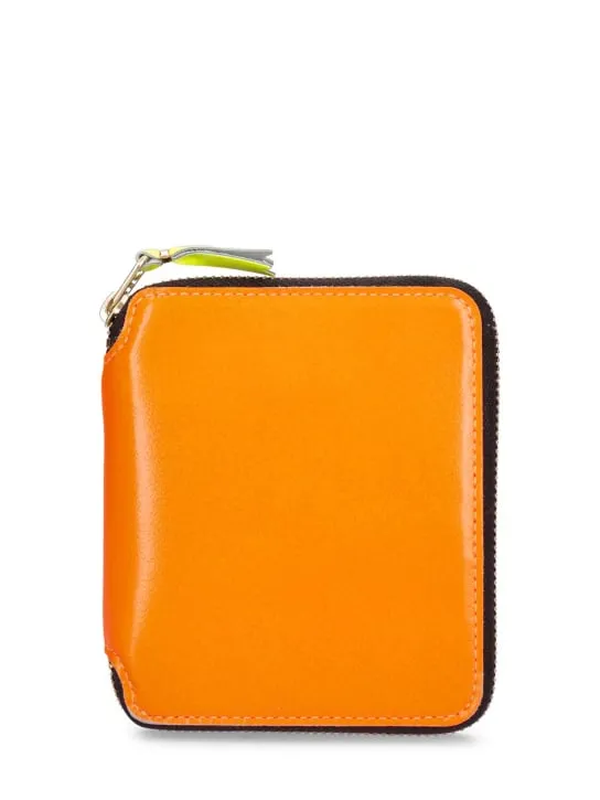 Comme des Garçons Wallet   Super Fluo leather wallet 