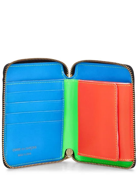 Comme des Garçons Wallet   Super Fluo leather wallet 