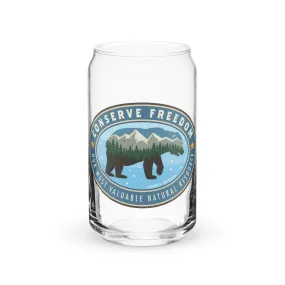 Conserve Freedom Can-Shaped Glass